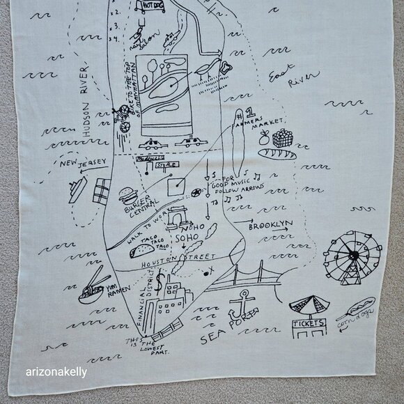 Madewell CityGuide NYC Doodle Map Wool Manhattan New York - Picture 3 of 7